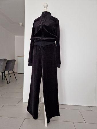 Guess Velours-Trainingsanzug Schwarz Grösse S
