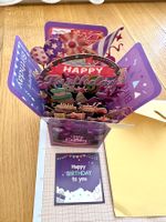Unique Pop-Up Birthday Card with Envelope - New! 🎂🥳 50
