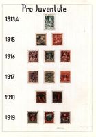Pro Juventute bis 1950 mit Block 1937 auf 9 Seiten (PJ477)