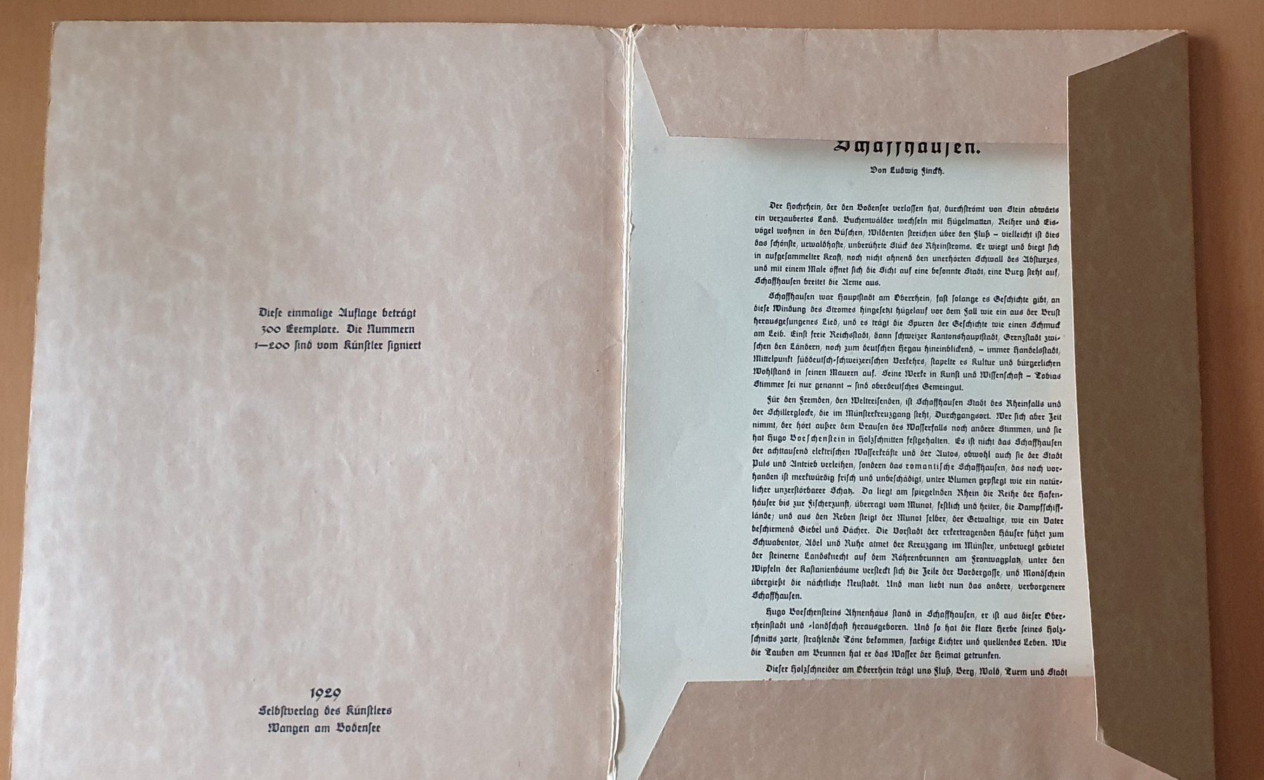 Xilografie: Schaffhausen Holzschnitte, Hugo Böschenstein – Usato da Kreuzlingen venduto da Rschweiz1 1