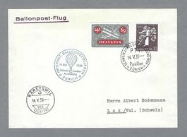 1939, BALLONFLUGPOST, 0 BÄRETSWIL