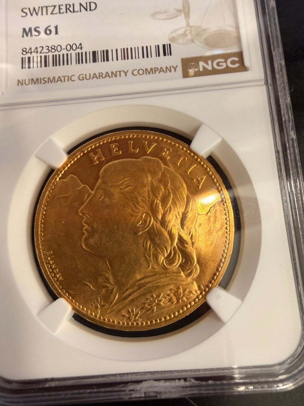 Alle Münzen: Schweiz 1925 100 Franken NGC MS61 – Gebraucht aus Bern von numismatictops 3