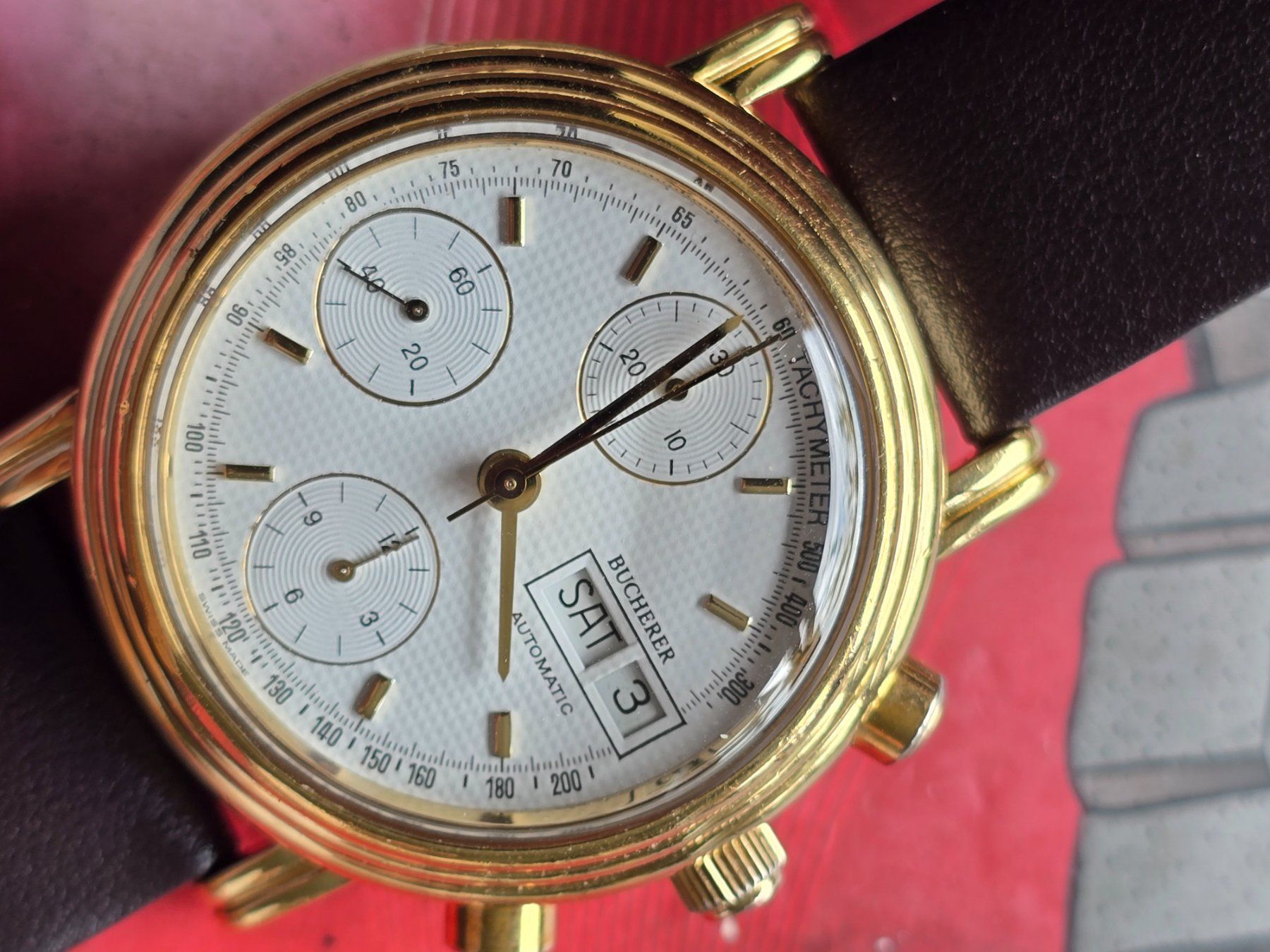 Bucherer Orologi: 231 Bucherer Chronograph Day Date Valjoux 7750 – Usato da Muri AG venduto da Corredor 8