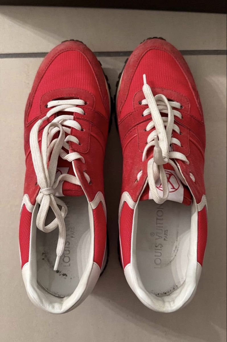 Louis Vuitton Damenschuhe: Louis Vuitton Baskets rouges femme – Gebraucht aus Bulle von Re-a-loved 2