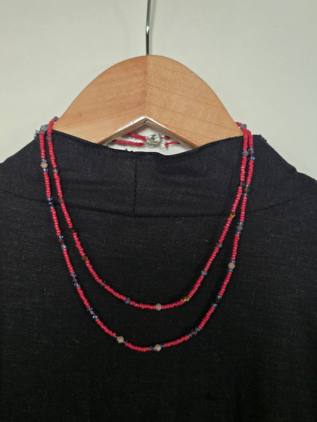 Catenine: 2 handgemachte Bead-Ketten | Rot | Boho | Set – Nuovo (secondo la descrizione) da Interlaken venduto da NataliiaS 2