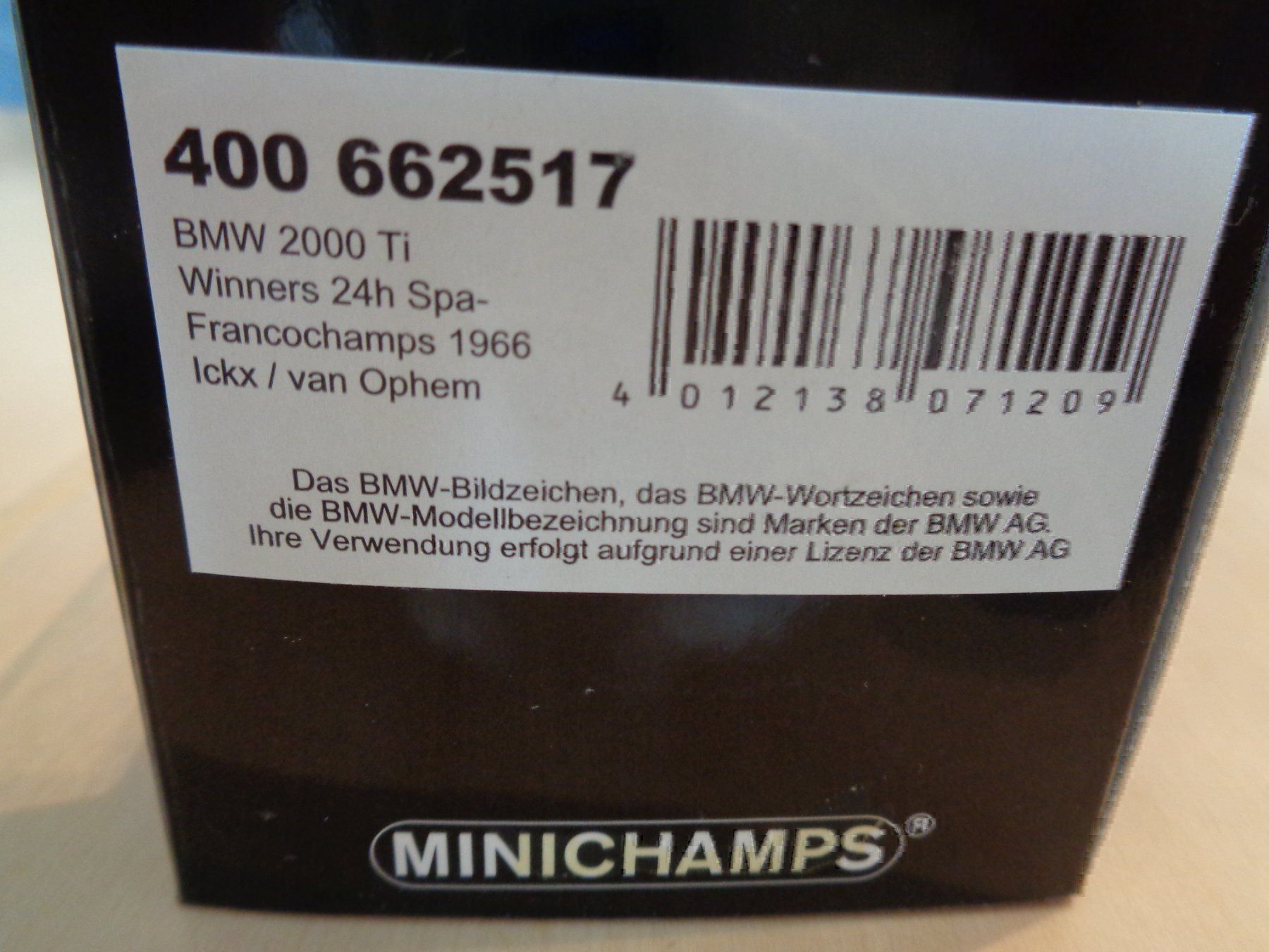BMW Modellautos: Minichamps 1:43 BMW 2000 Ti 1966 – Neu (gemäss Beschreibung) aus Reconvilier von rallycar 4