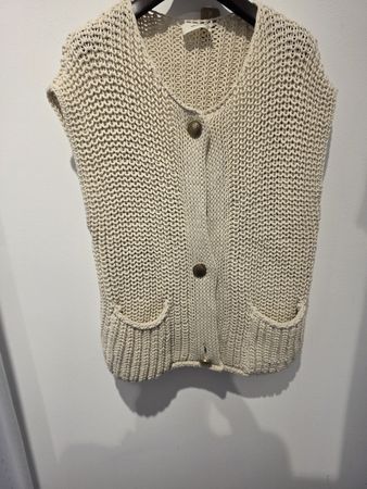 Vicolo Strickweste Damen Beige Grösse S Cotton guter Zustand