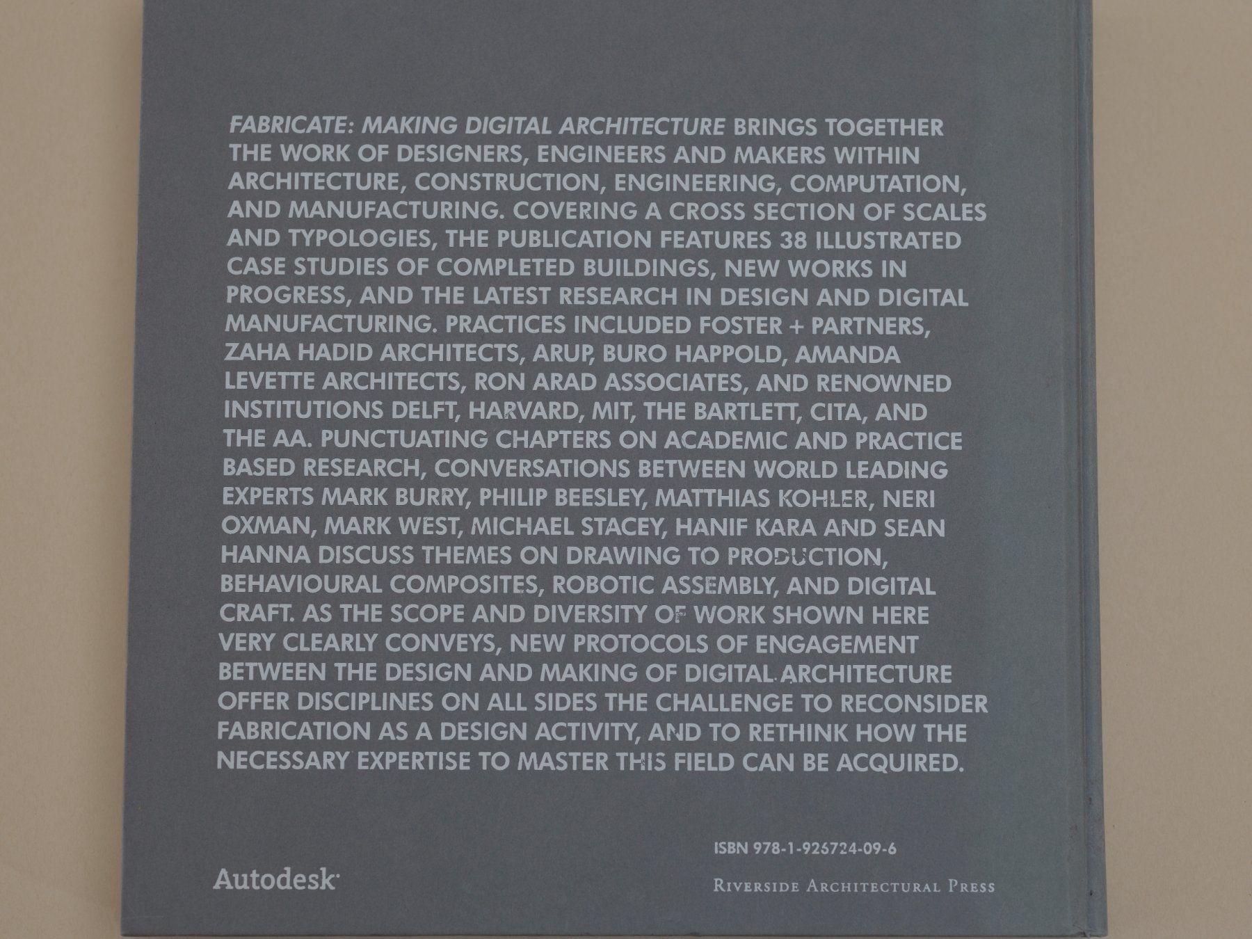 Libri: Fabricate: Making Digital Architecture – Usato da Zürich venduto da 000rk 1