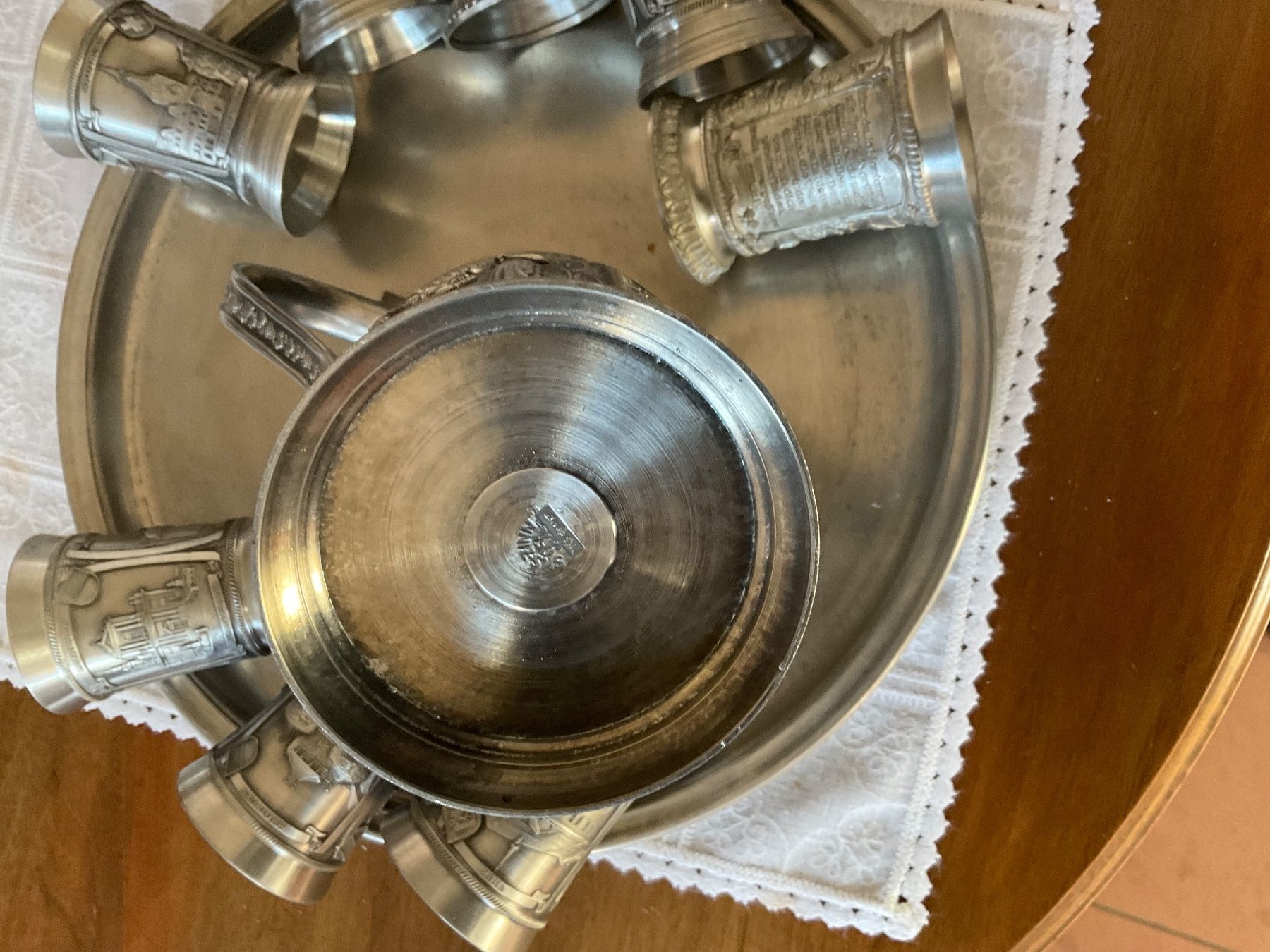 Caraffe: Set da vino in peltro vintage – Usato da Allschwil venduto da pcar25 3