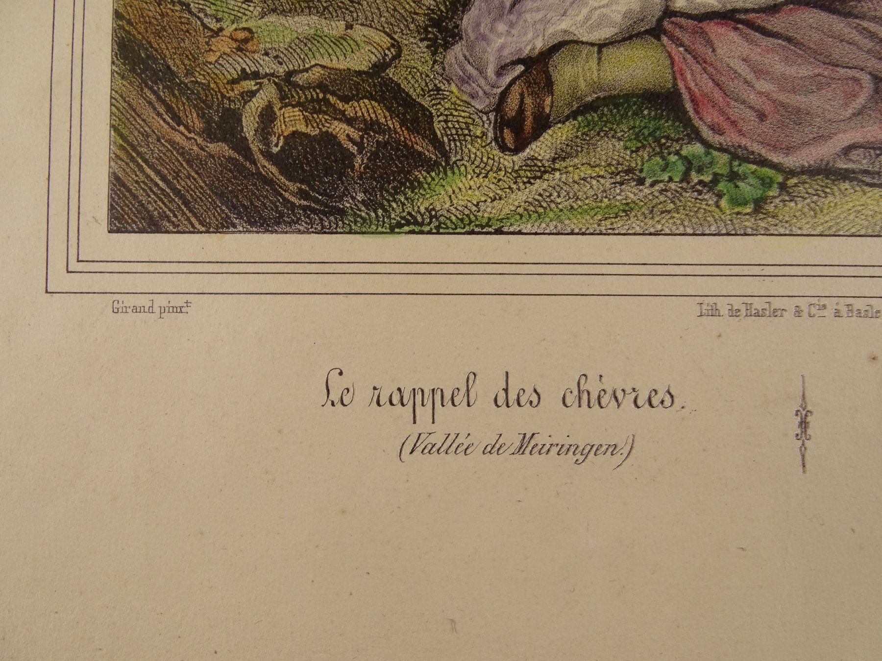 Incisioni: MEIRINGEN ZIEGENHIRTE, LITHOGRAPHIE – Usato da Grüningen venduto da Kartensammler 5