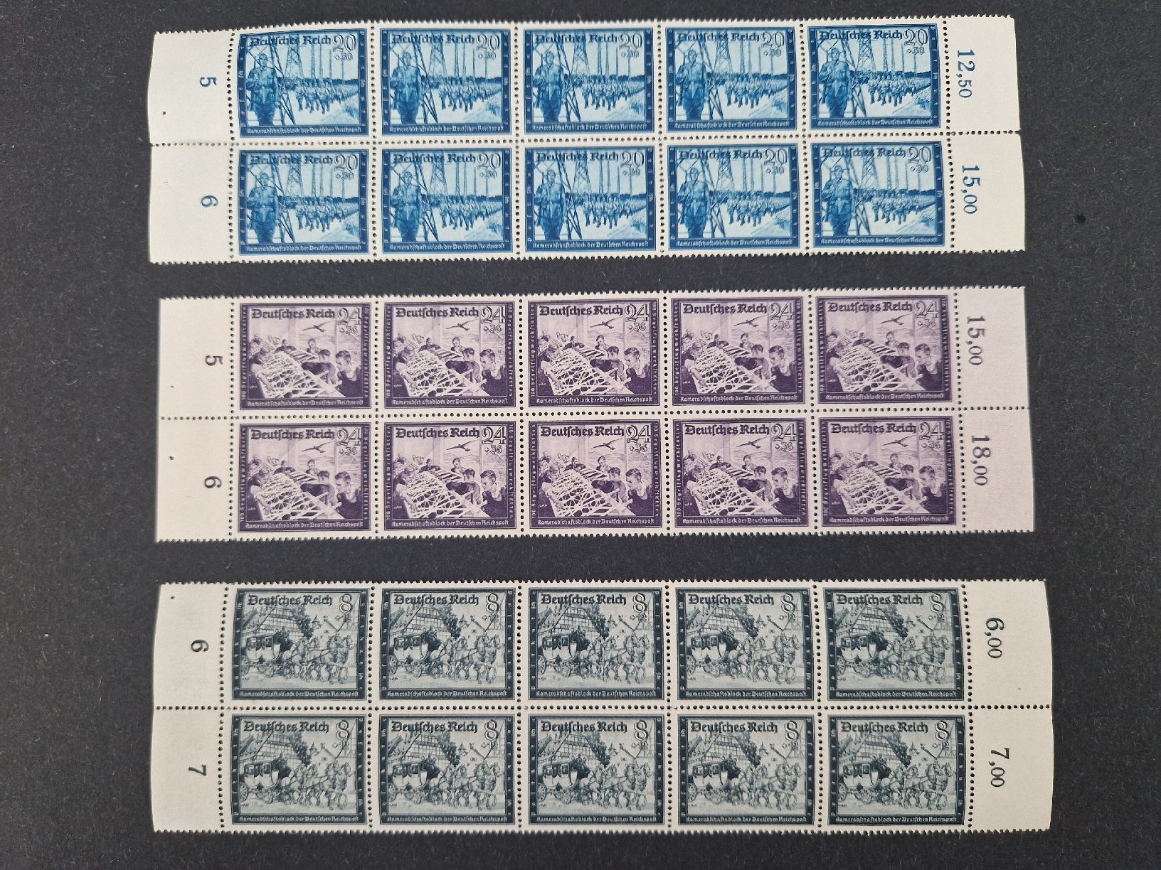 Tutti i francobolli: Deutsches Reich Briefmarken Bogenteile postfrisch – Nuovo (secondo la descrizione) da St. Gallen venduto da Enrico_SG