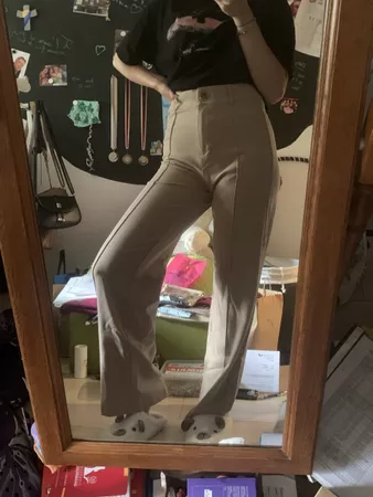 Pantalon beige droit, taille 36