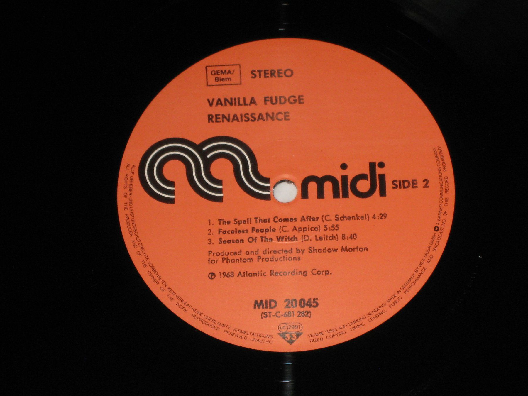 Dischi in vinile: LP - VANILLA FUDGE - RENAISSANCE – Usato da Steckborn venduto da Quo7 2