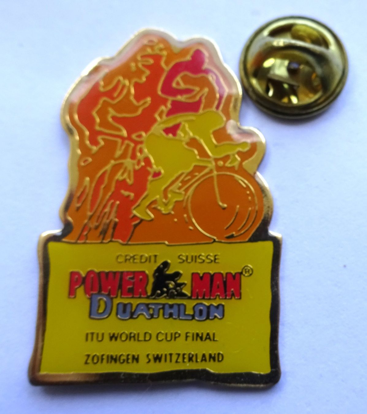 Placchette & Badge: Pin  POWER MAN Duathlon  Zofingen – Usato da Utzenstorf venduto da BUtter81