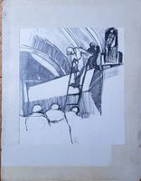 Disegno "OPERAI IN GALLERIA" di Nag Arnoldi