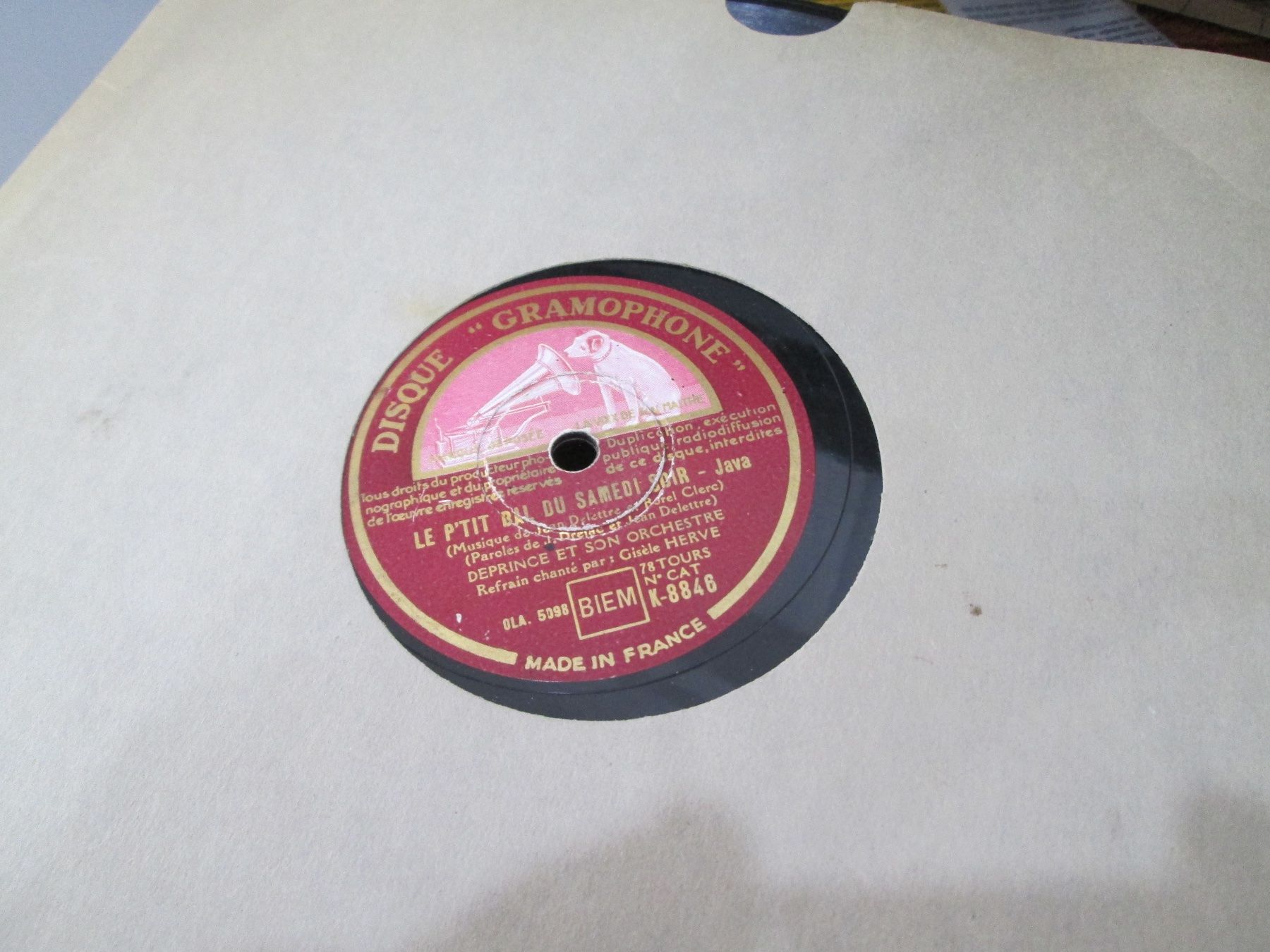 Schallplatten: DISQUES 78 TOURS – Gebraucht aus Lausanne von Leag 8