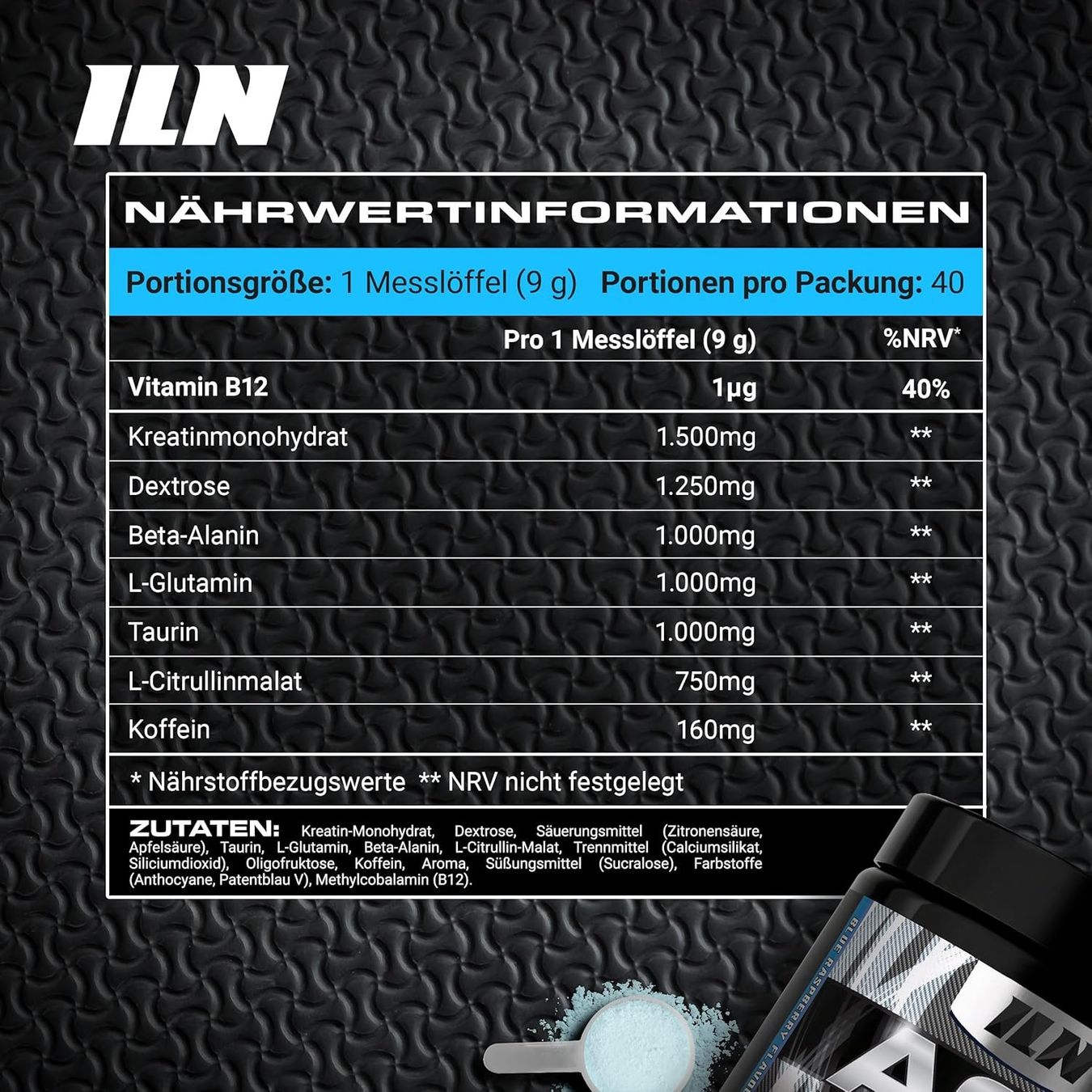 Cibi & Specialità: Pre Workout Booster Blue Raspberry 360g – Nuovo e nell'imballaggio originale da Suhr venduto da SchnapperCH 1