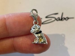 Thomas Sabo Charm Anhänger Mops 🐶🖤 925er Silber, Top!