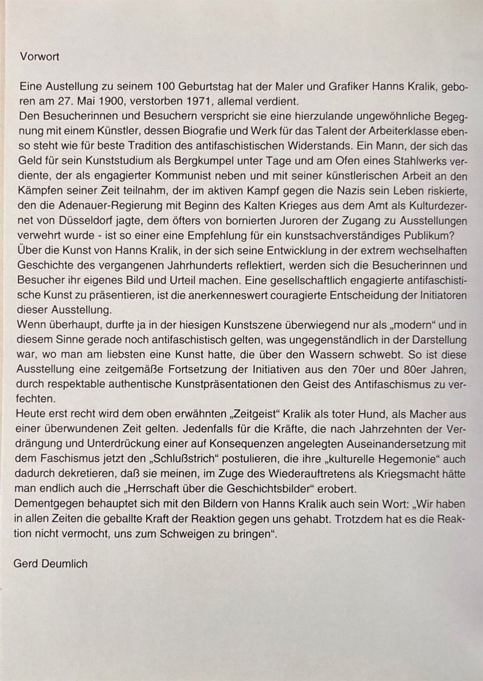 Libri: Deumlich Gerd, 100 Jahre Hanns Kralik – Nuovo (secondo la descrizione) da Sarnen venduto da Livres 1
