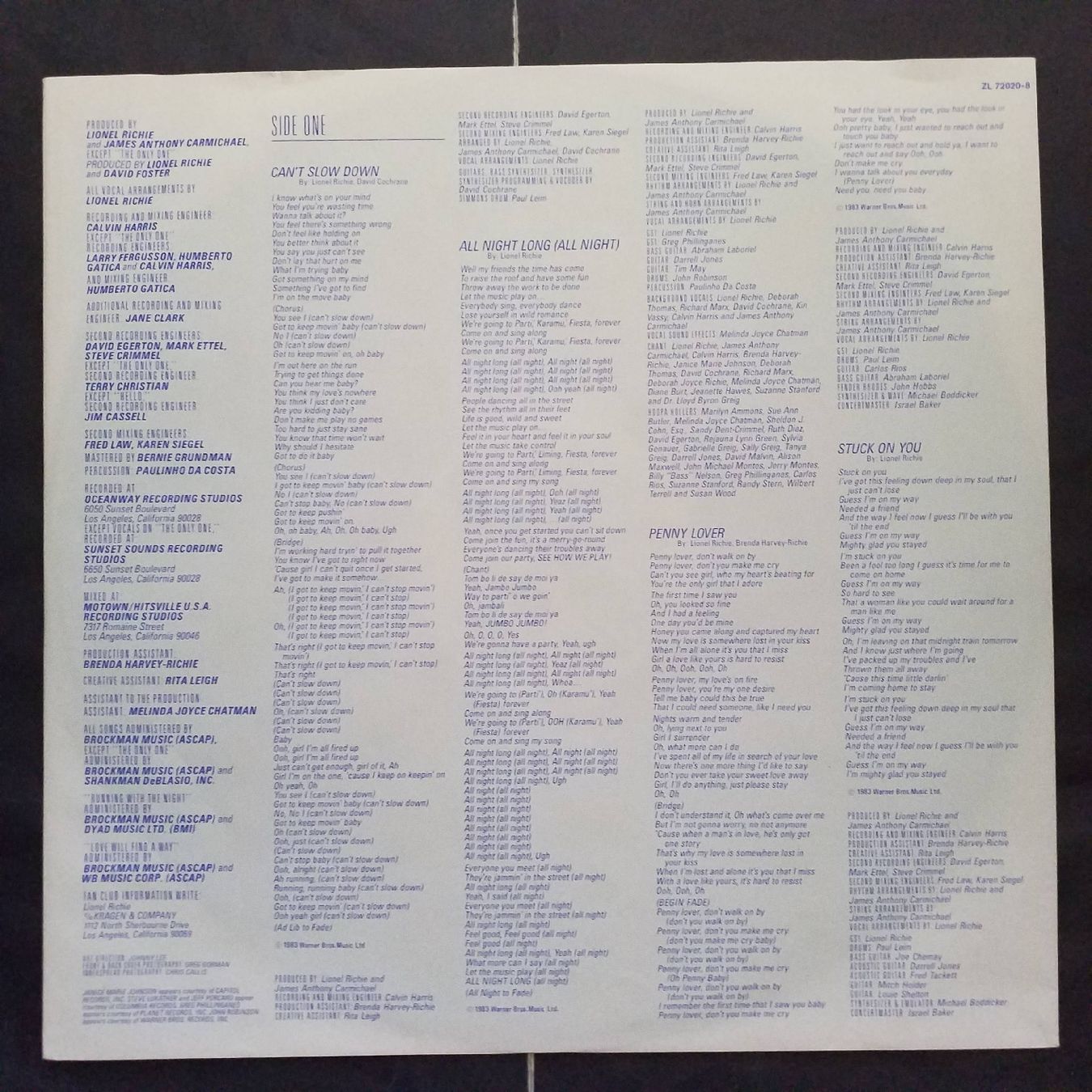 Dischi in vinile: LIONEL RICHIE,  can't slow down - 1984 press  - NEW - – Nuovo (secondo la descrizione) da Yverdon-les-Bains venduto da Jacotreut 3