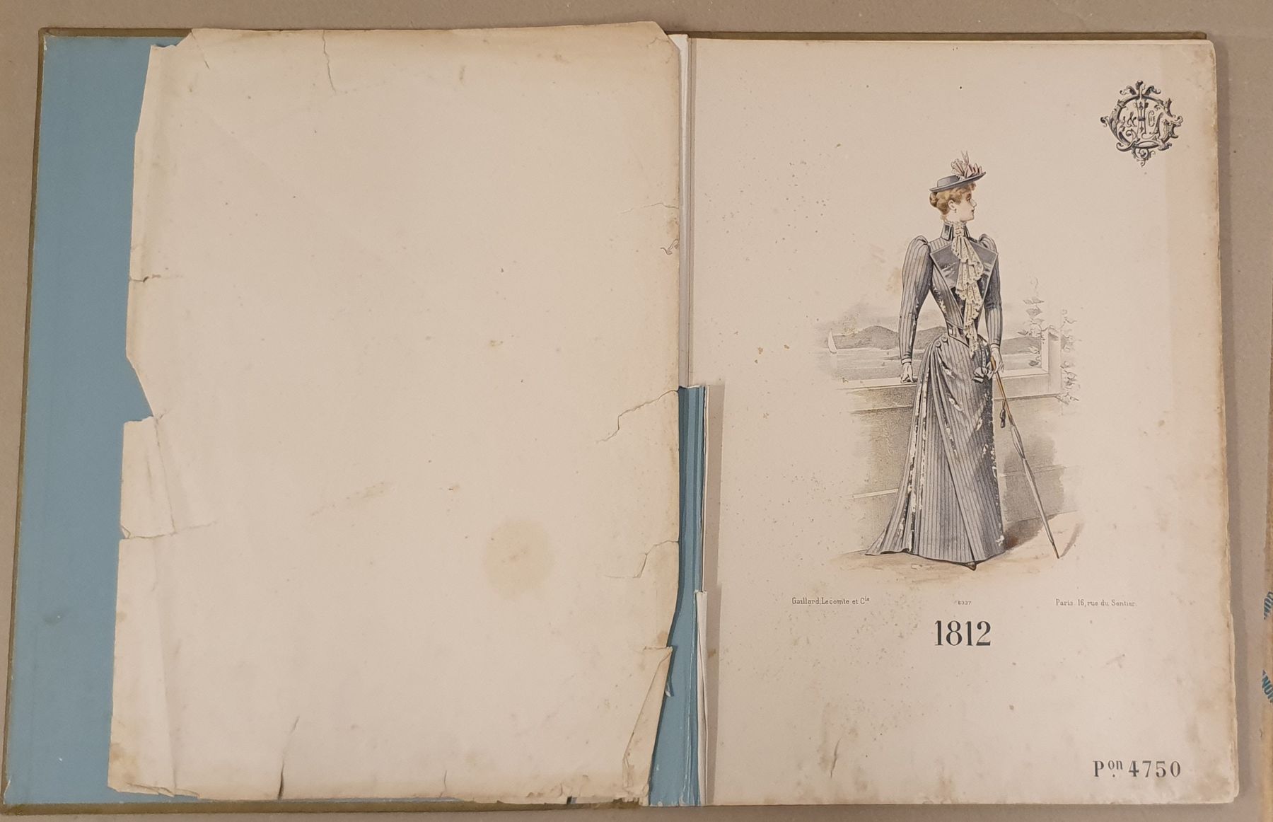Bücher: antike Modemappe - Gaillard Lecomte Paris  um 1890 – Gebraucht aus Kreuzlingen von Rschweiz1 2