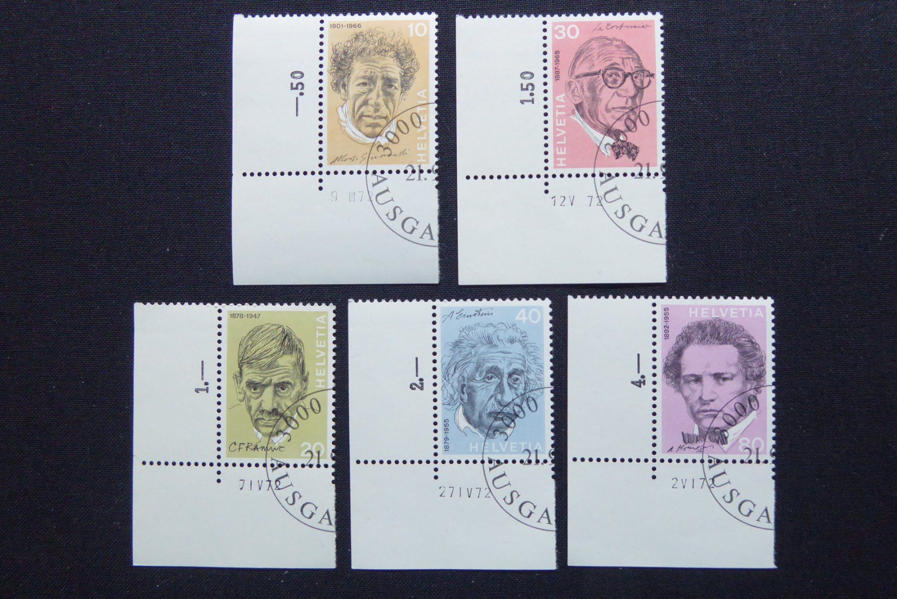 Tutti i francobolli: (S171) 1972: 511 - 515 ET ʘ – Usato da Basel venduto da scholle50