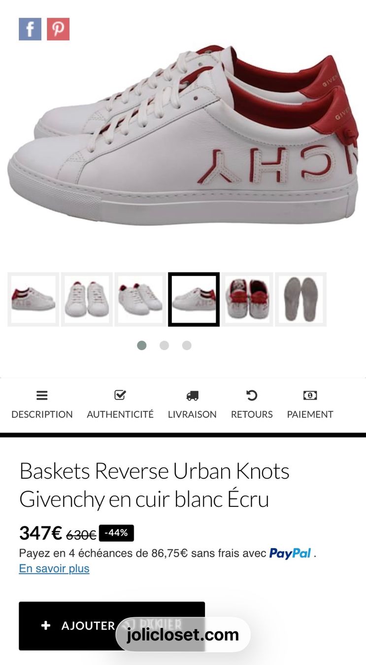 Givenchy Scarpe da donna: Givenchy baskets pointure 35 – Nuovo (secondo la descrizione) da La Chaux-de-Fonds venduto da AntonioB04 7