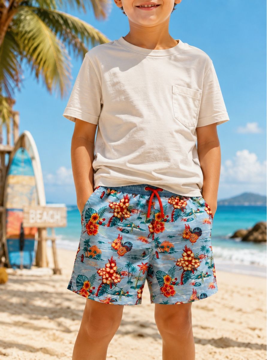 Costumi da bagno: SHORT DE BAIN ENFANT FLEURI – Nuovo (secondo la descrizione) da Lausanne venduto da mar_6snp