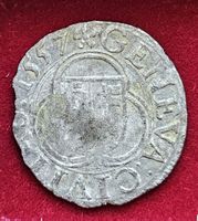 Genf Genève Kantonalmünze 1557 GENEVA CIVITAS 3/4 Sols