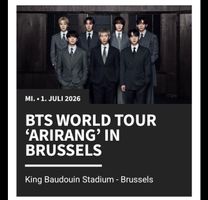 1x BTS Arirang World Tour Sitzplatz in Brüssel (01.07.2026)