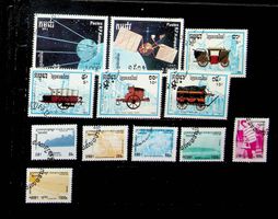 ASIE CAMBODGE BEAUX TIMBRES OBLITÉRÉS 1987-1996 /T805