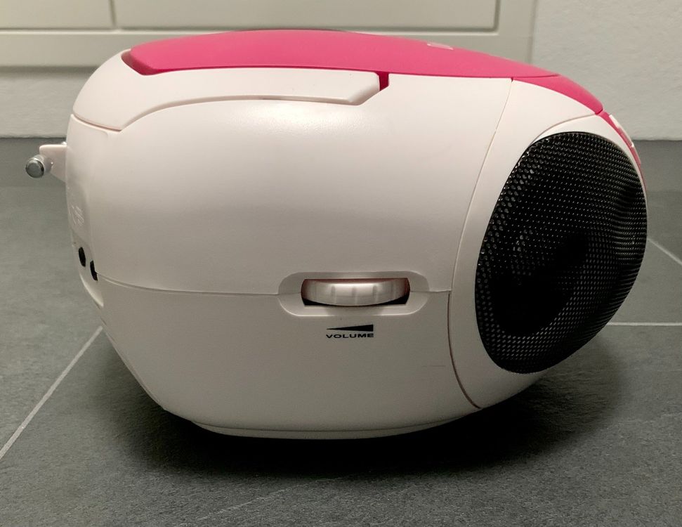 Durabase CD 6100 Boombox pink/weiss/schwarz | Kaufen auf Ricardo