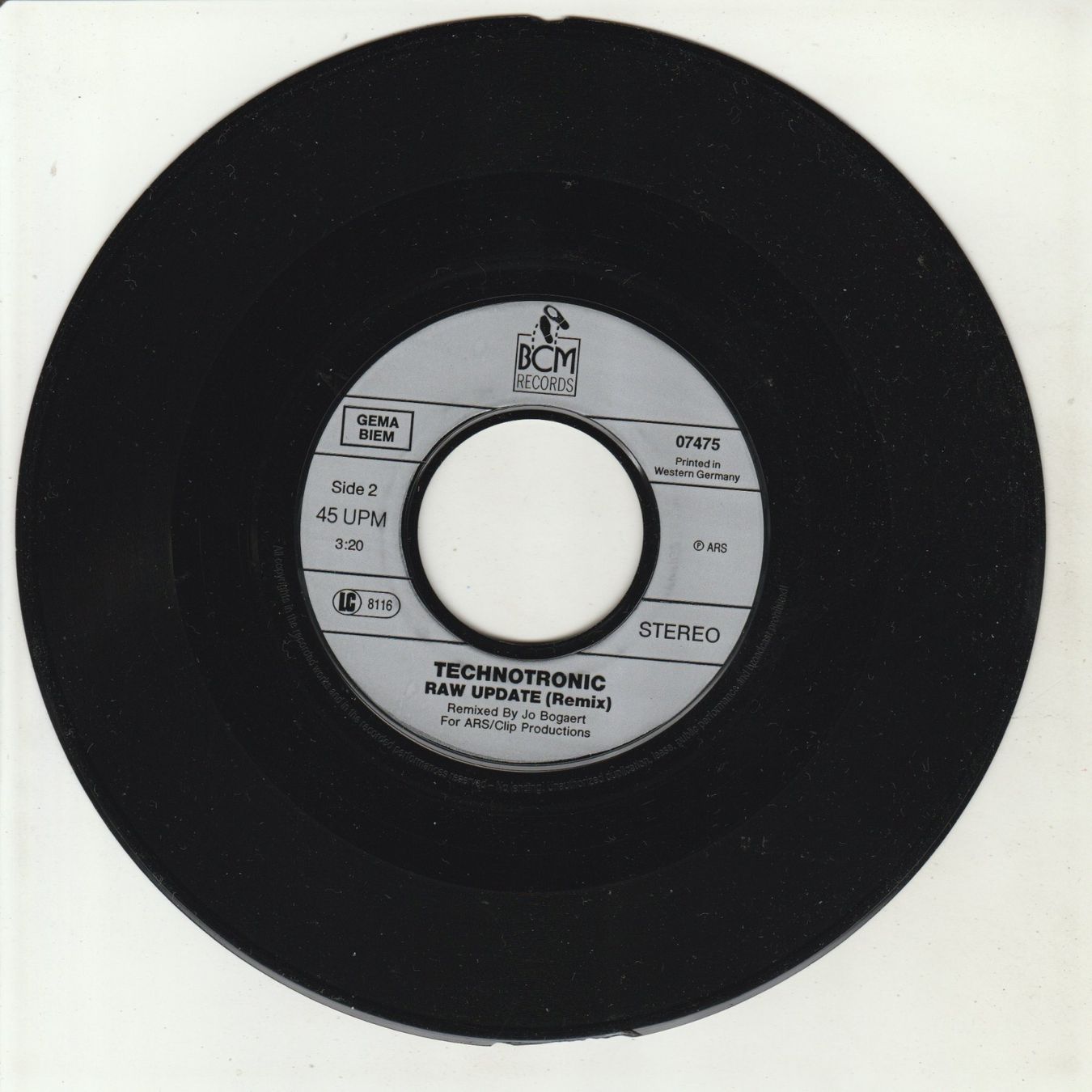 Dischi in vinile: Technotronic - Megamix 7" Vinyl – Difettoso da Tübach venduto da JamesStone 3