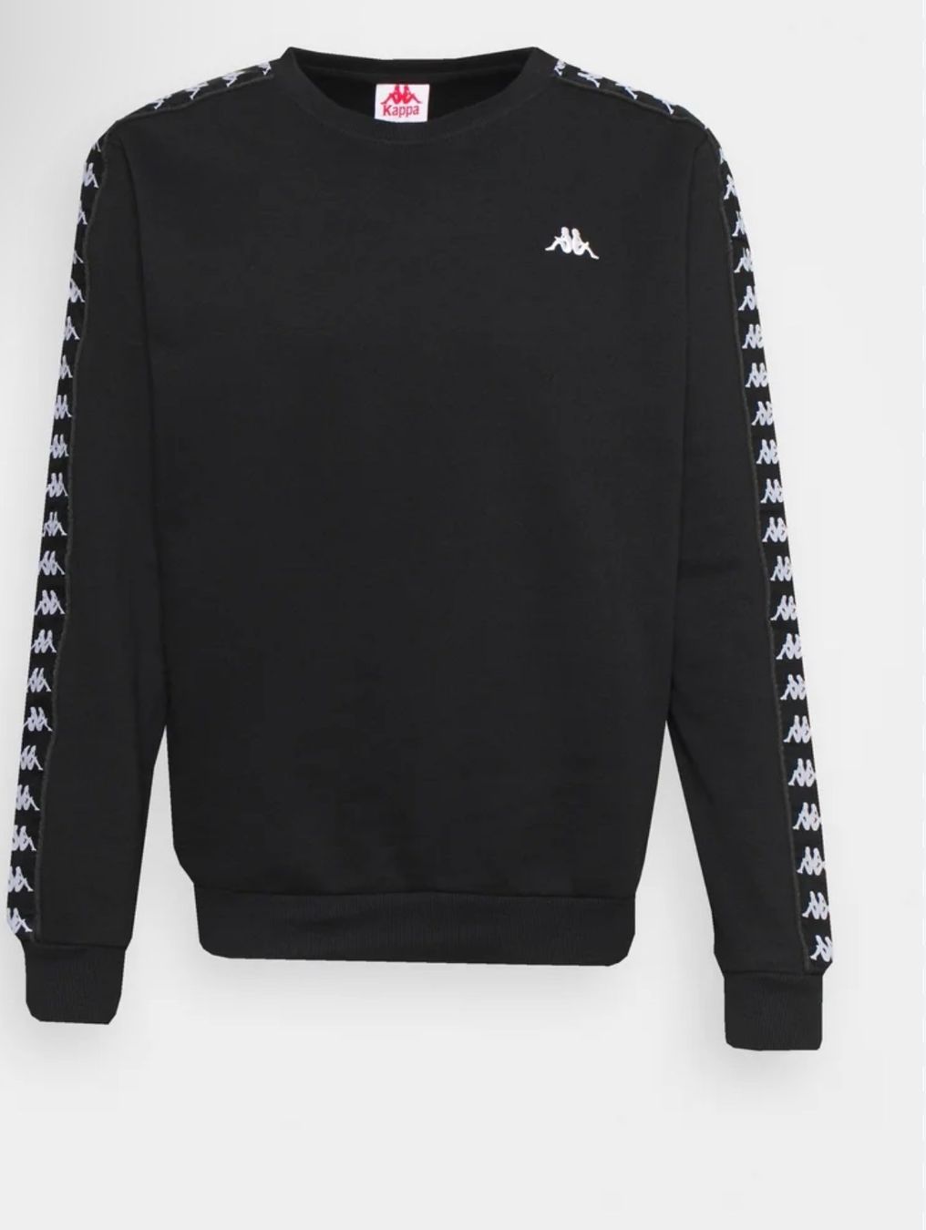 Maglioni & Felpe: Schwarzer Kappa Pullover mit Logo-Streifen, – Usato da Bern venduto da sar_56rd