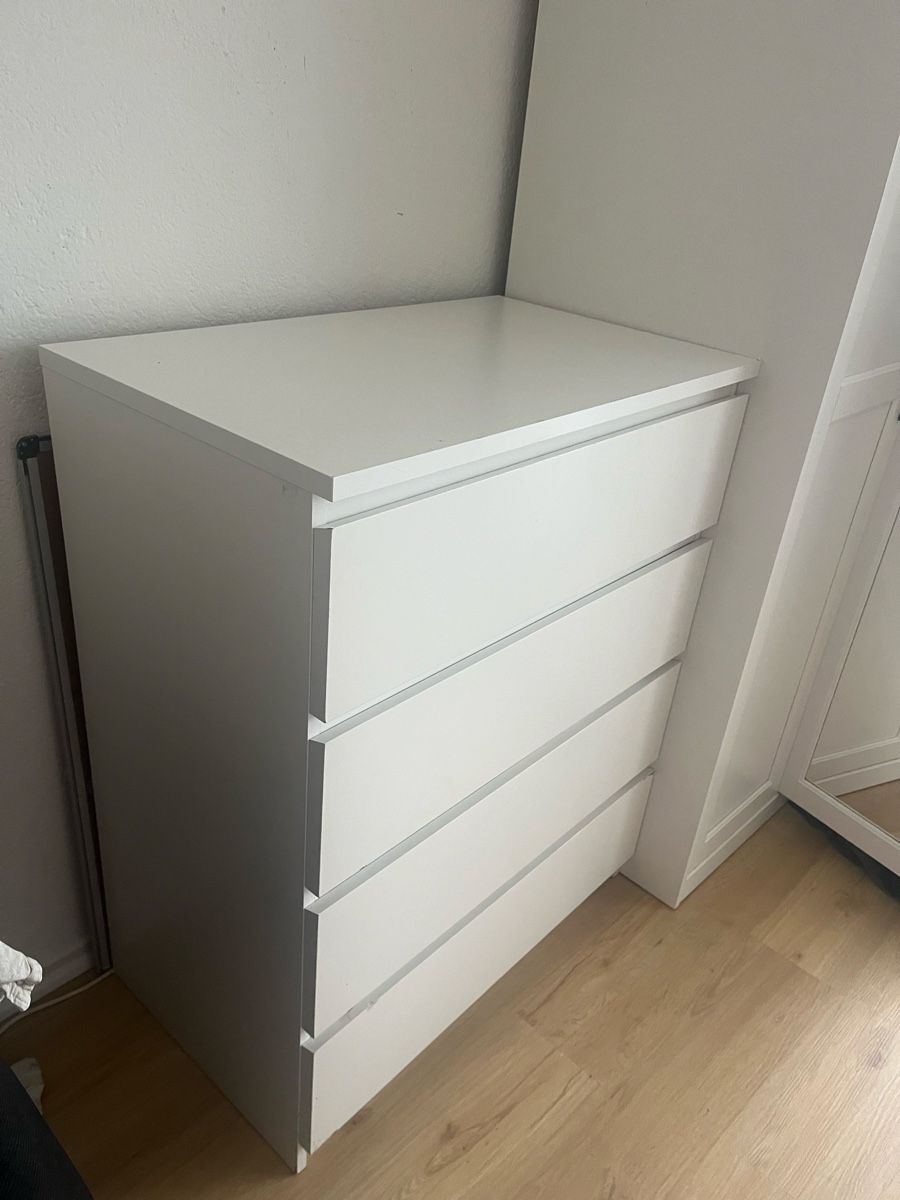 Ikea Kommoden: IKEA Malm Kommode, 4 Schubladen (Weiss) – Gebraucht aus Basel von MebaeSwiss 1