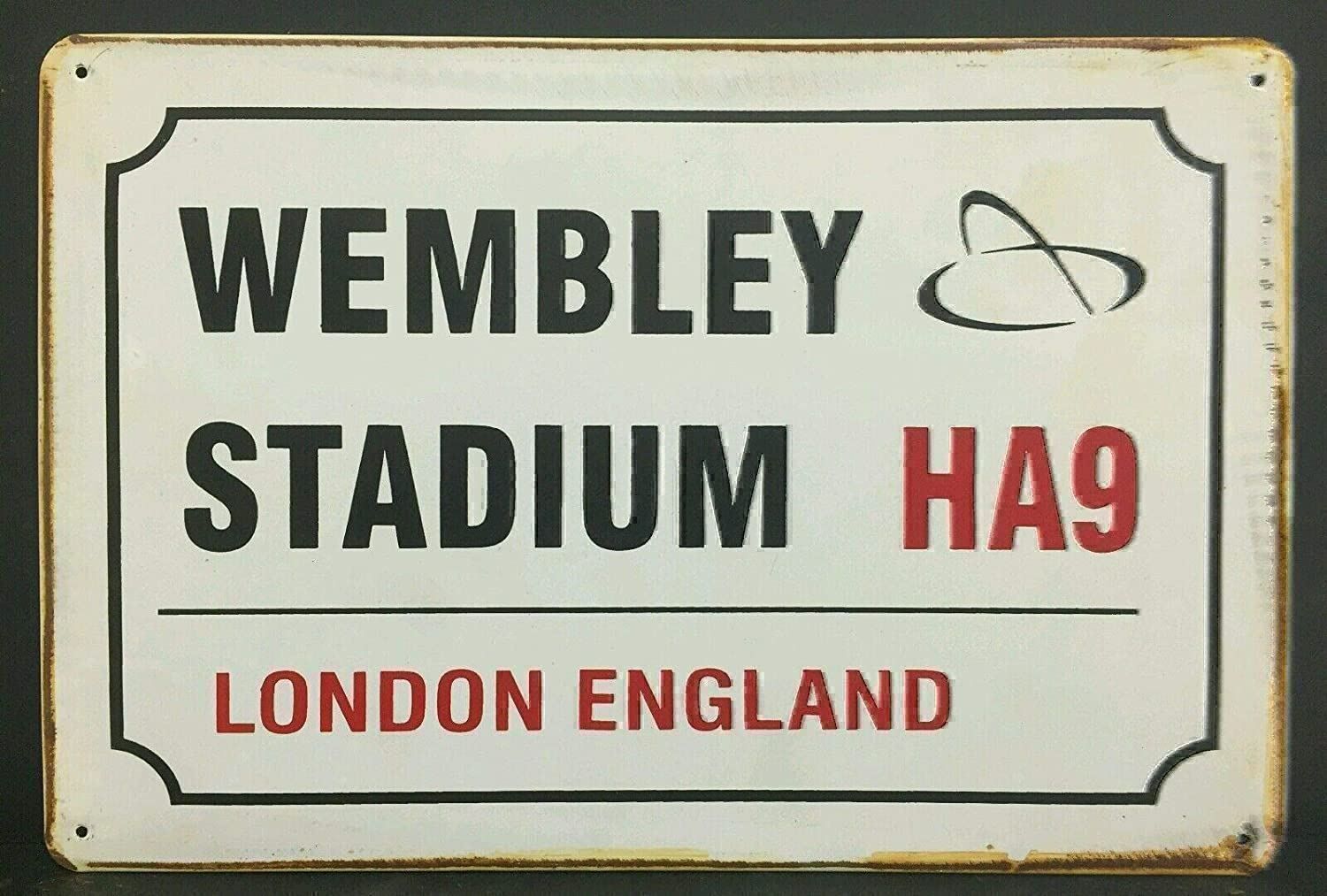 Schilder: Rusty Blechschild-WEMBLEY STADIUM HA9 LO – Neu und originalverpackt aus Rupperswil von big-one-sale