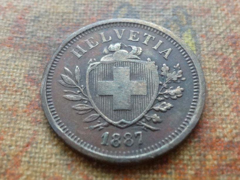 Alle Münzen: 1 Rp. 1887  (B) – Gebraucht aus Romanel-sur-Lausanne von Swift13