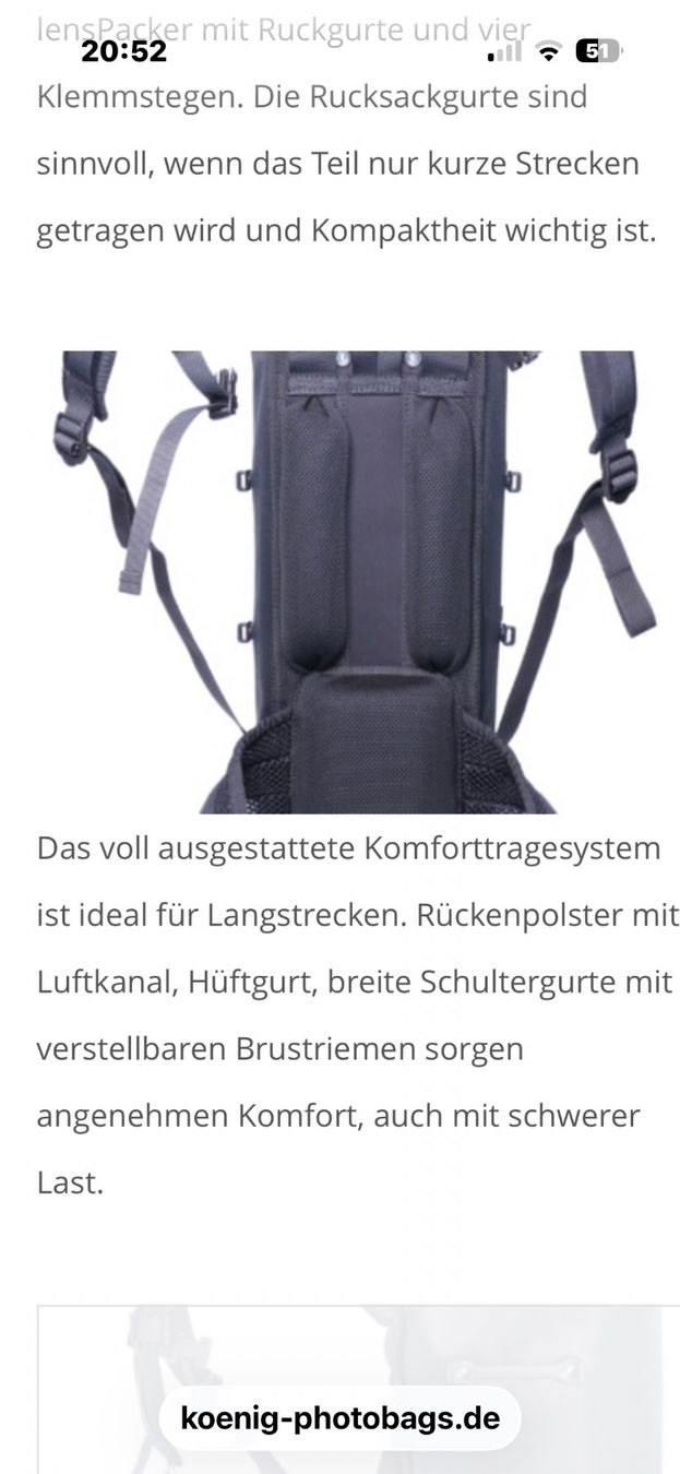 Zaini: Fotorucksack könig lensPacker2 35l – Usato da Buchberg venduto da Lucky037 2