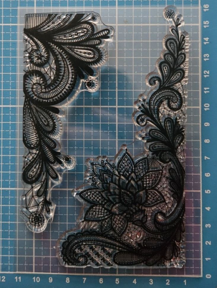 Timbri: Silikonstempel Nr.651, Blumen-Muster – Nuovo e nell'imballaggio originale da Gretzenbach venduto da Fliegepilz56 1