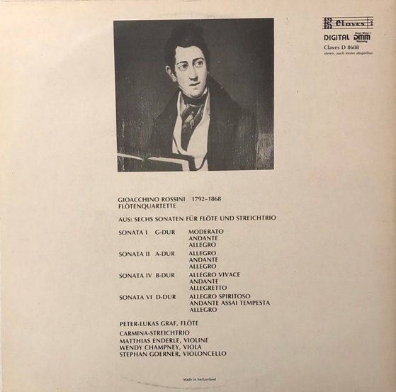 Dischi in vinile: Rossini - Flötenquartette  (LP, Peter-Lukas Graf) – Usato da Grüningen venduto da azulamarillo_vinyl 1