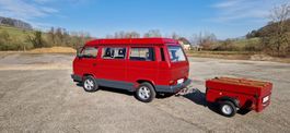 VW T3 Multivan mit Aufstelldach und Campinganhänger