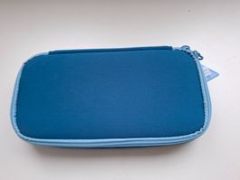 Necessaire, Etui, Federmäppchen blau mit Reissverschluss
