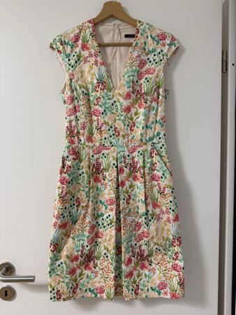 Esprit Sommerkleid, Blumenmuster, Gr. 34, neuwertig