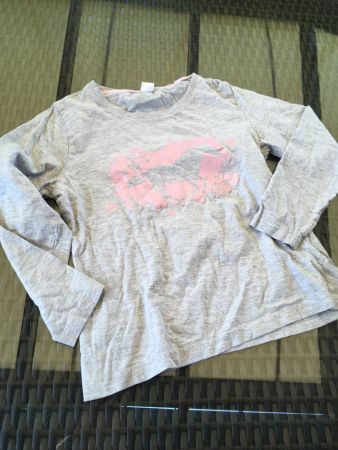 Mädchen Sweatshirt mit Pferd 122/128
