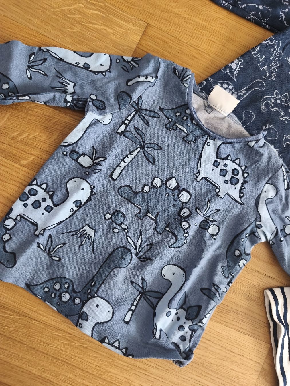 Lotti & Set di vestiti: 3 Langarmshirts, Gr. 62 Dinosaurier – Usato da Näfels venduto da ChocolateMuffin 1