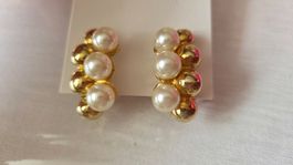 Ohrclips Vintage Style goldfarben 80 Jahre? Modeschmuck