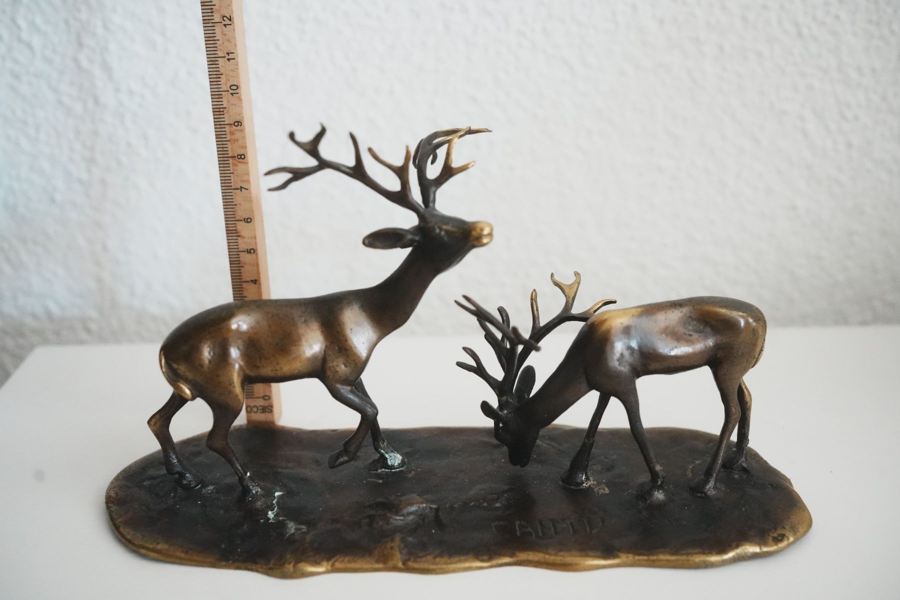 Sculture & Statue: Bronzefigur Hirschgruppe, sign. Cantu, 2 Hirsche – Usato da Volketswil venduto da HeredisAntiques 6