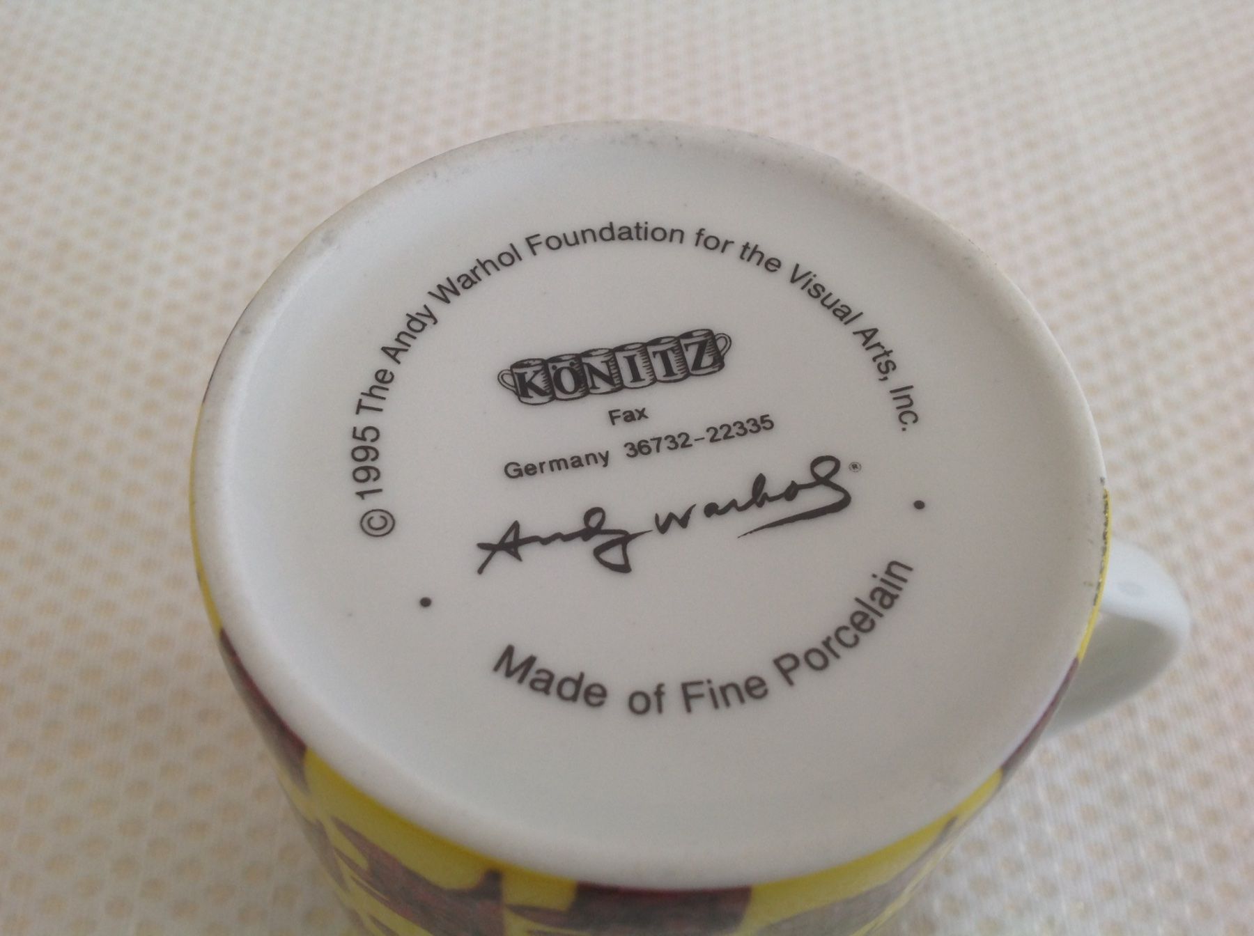 Tazze: Könitz - Andy Warhol - Tasse - Mug – Usato da Sion venduto da accroshoes 2