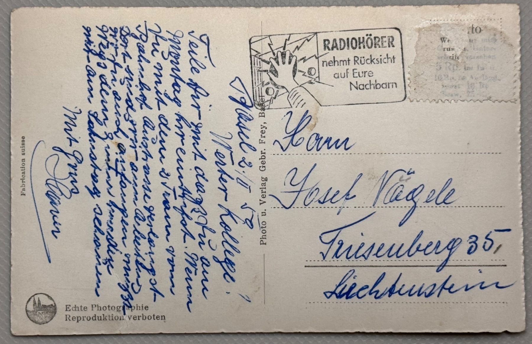 Cartoline postali: Seltene Ansichtskarte, Altes Bürgerspital - Basel – Usato da Andwil SG venduto da Ariisa1234 1