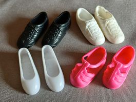 Mattel Konvolut Vintage Barbie Schuhe 1980er - 90er Jahre
